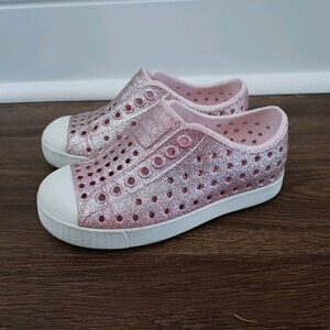 Native Shoes Jefferson Bling Glitter Slip-On Sneaker C8 Pink